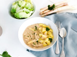 Spargel Hähnchen Geschnetzeltes