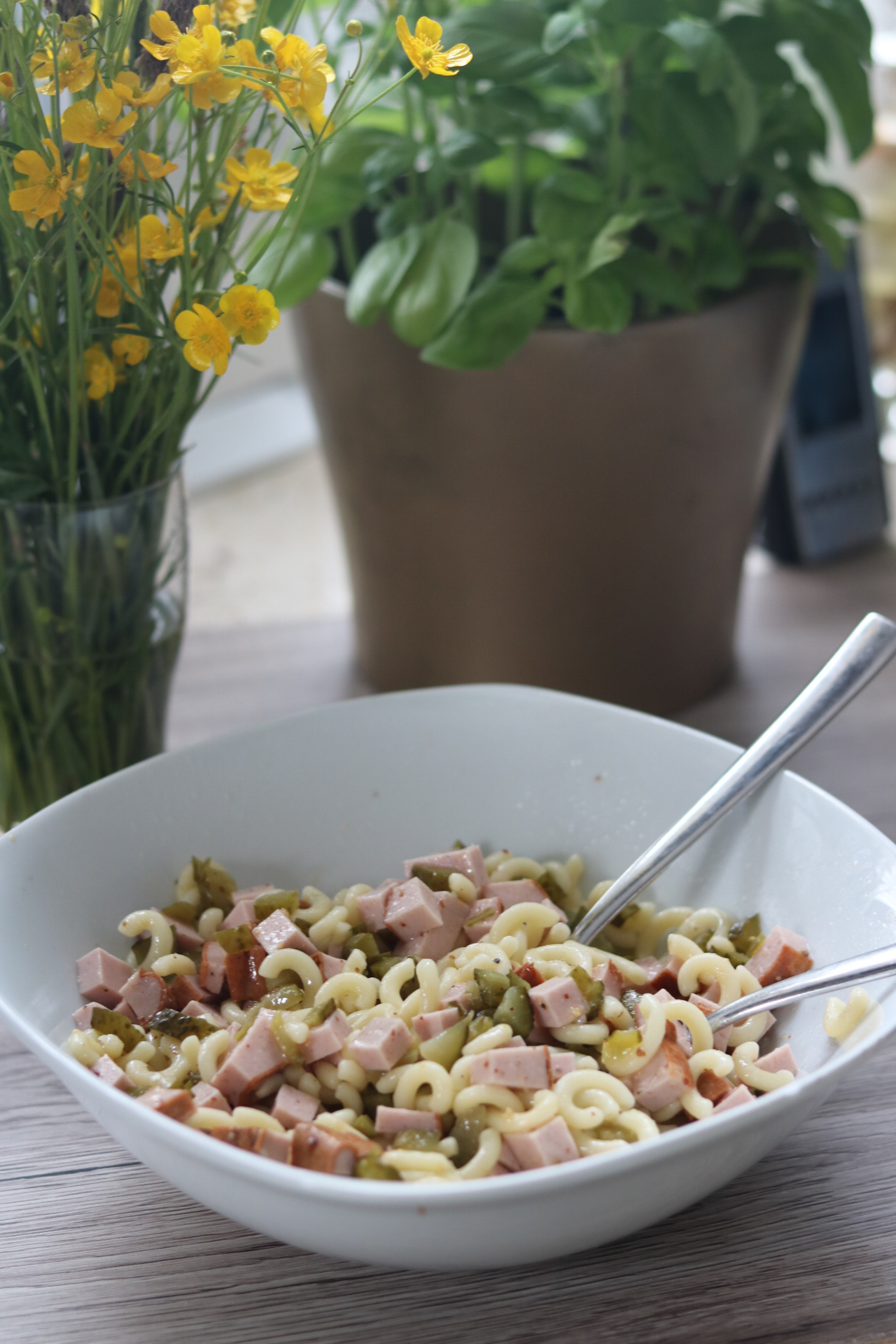 Bayrischer Nudelsalat - einfach und schnell - schneller Nudelsalat ohne ...