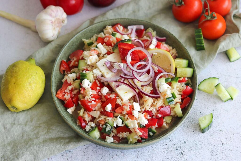 Griechischer Nudelsalat 4 Griechischer Nudelsalat