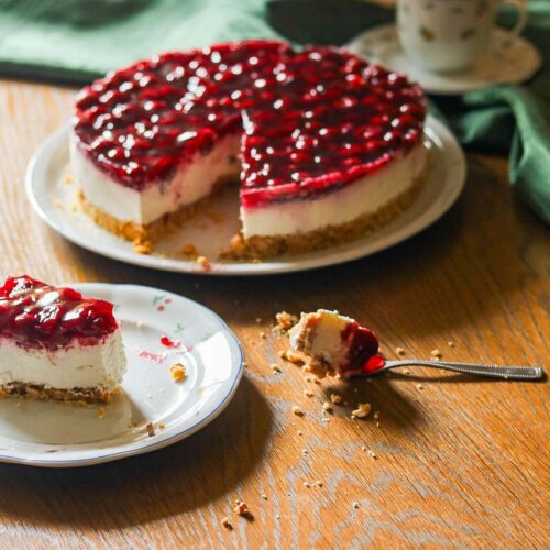 Kirsch Käsekuchen ohne Backen