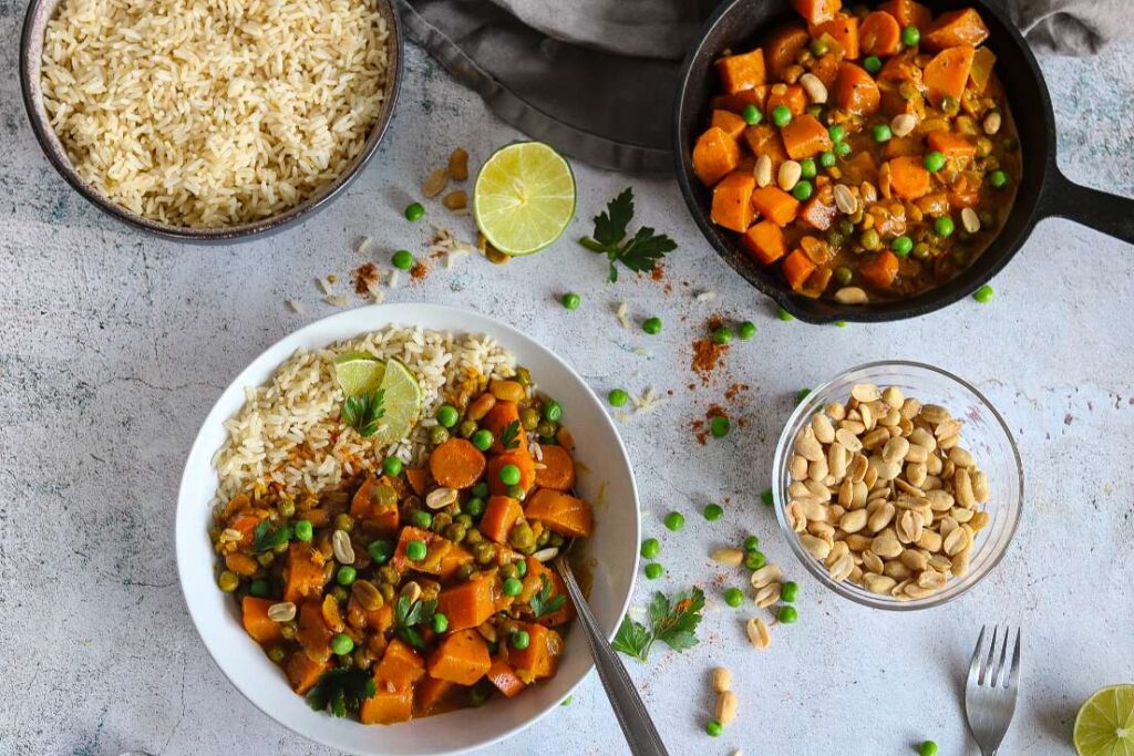 einfaches veganes Curry mit Kürbis